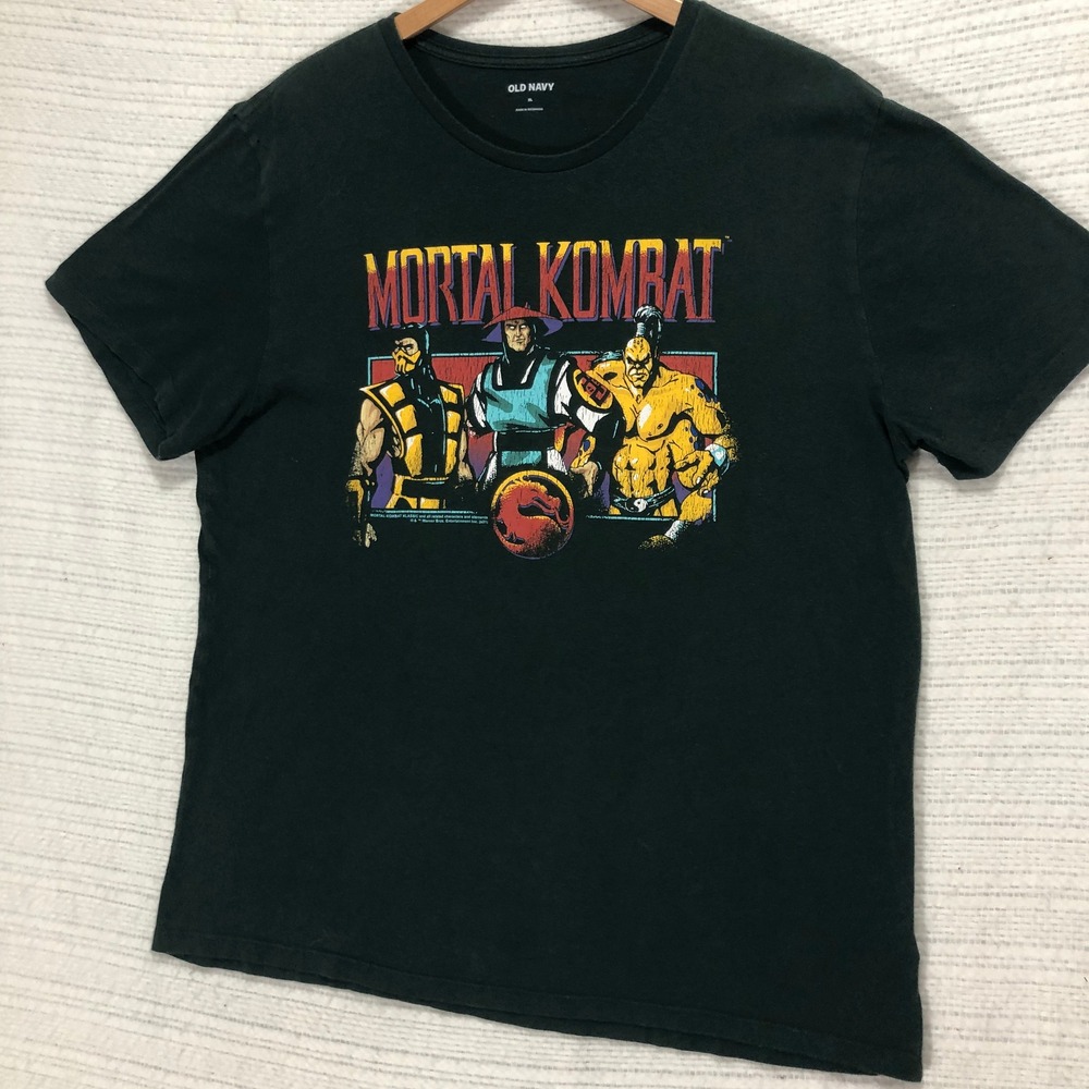 Old Navy‎ Mortal Kombat Graphic Tee Classic Video Game T-Shirt XL